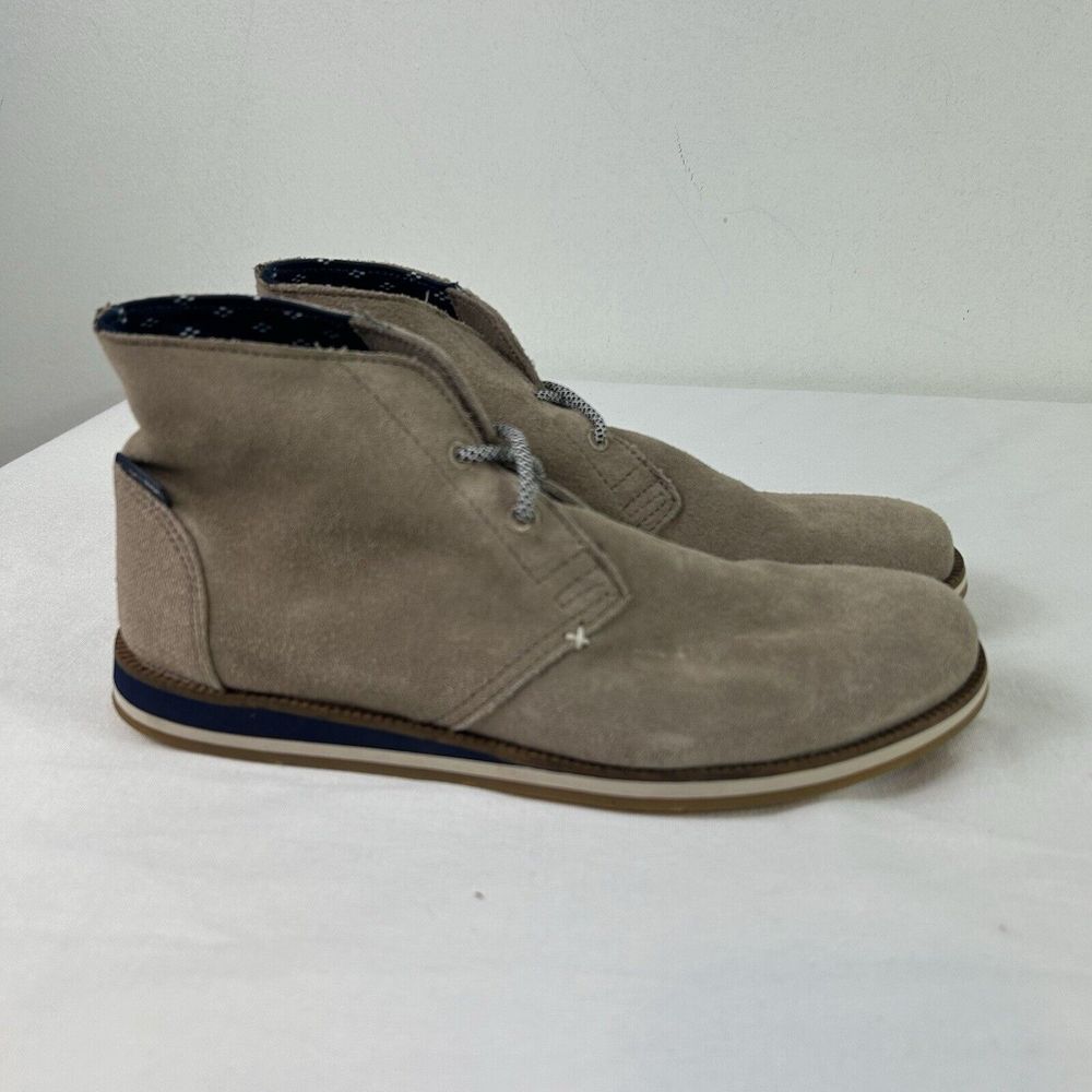 Hari Mari Adobe Desert Boots Tan Beige Lace Up Suede Leather Men's Size 8